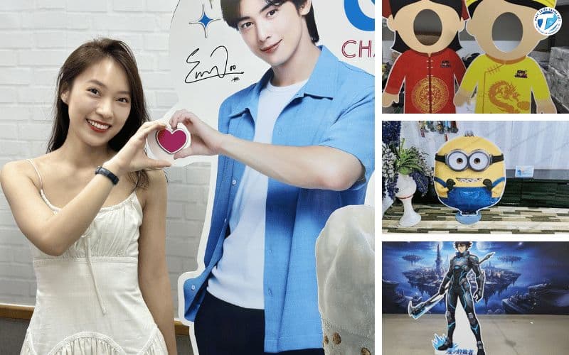 Hình ảnh các standee hình người “hot trend”